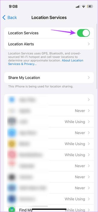Turn-off-Location-Services 12 طريقة لإصلاح مشكلة استنزاف البطارية في iOS 17 على iPhone