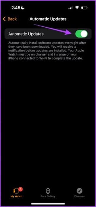 Turn-on-Automatic-Updates-Watch-App كيفية تحديث Apple Watch إلى أحدث إصدار من watchOS