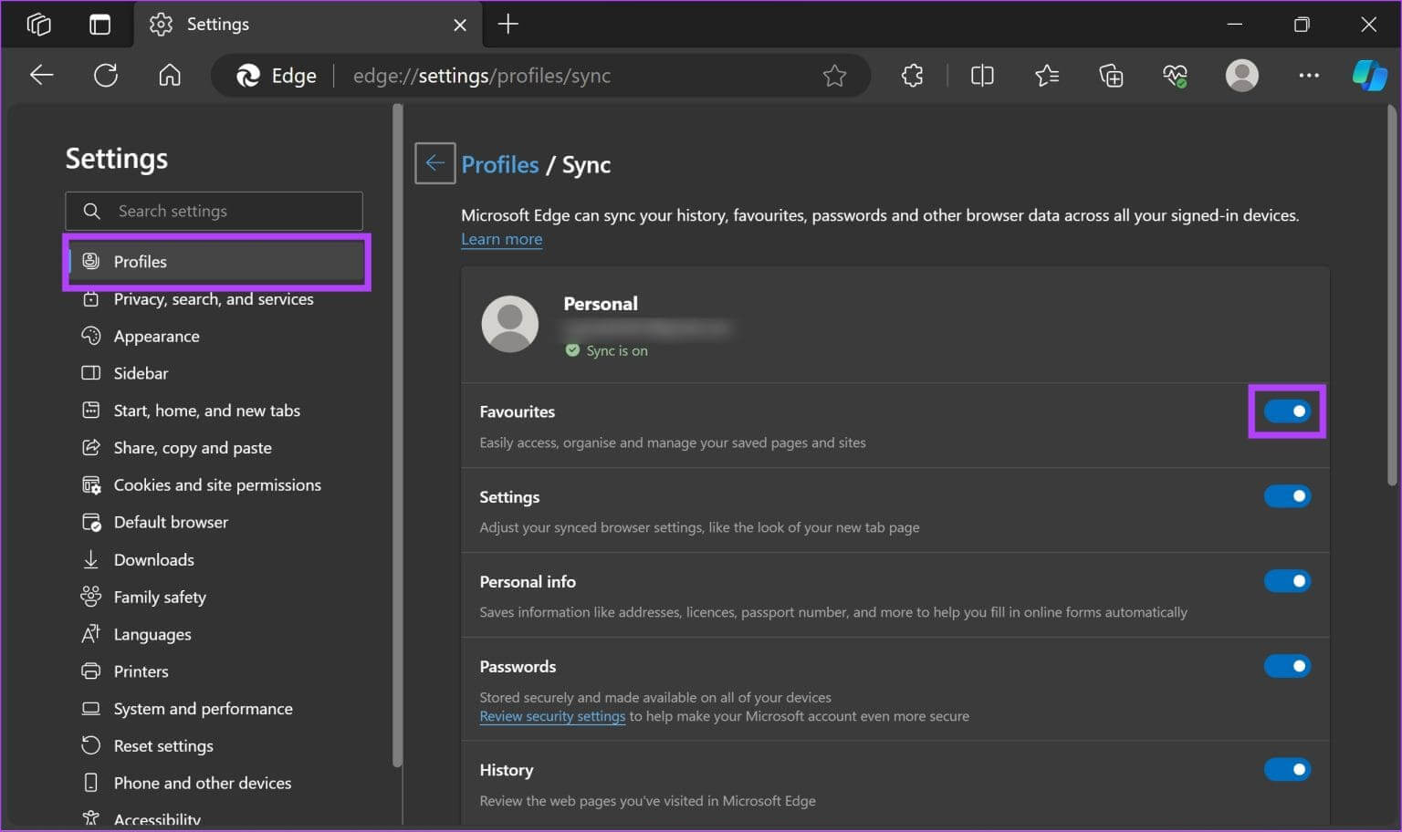 Turn-on-Sync-1536x912-1 كيفية نقل مفضلات Microsoft Edge أو الإشارات المرجعية على Windows