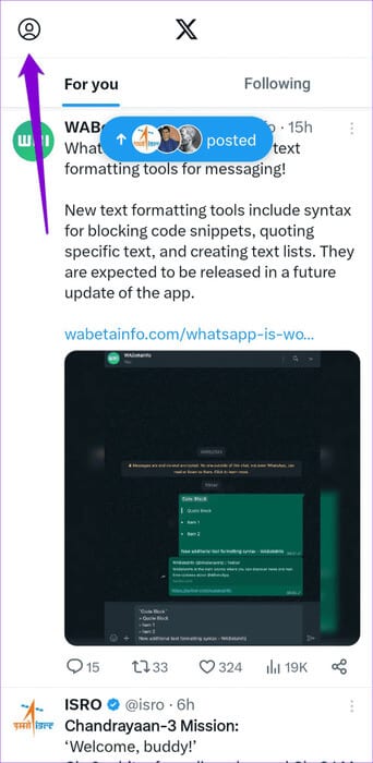 Twitter-App-on-Android-500x1024-1 أفضل 7 إصلاحات لعدم عمل الصوت على Twitter على Android أو iPhone