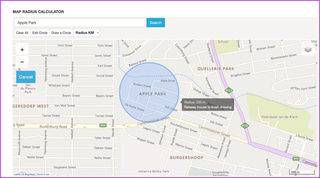 Use-CalcMaps-to-Draw-Multiple-Circles-on-a-Map-3-1024x569-1 كيفية رسم نصف قطر على Google Maps