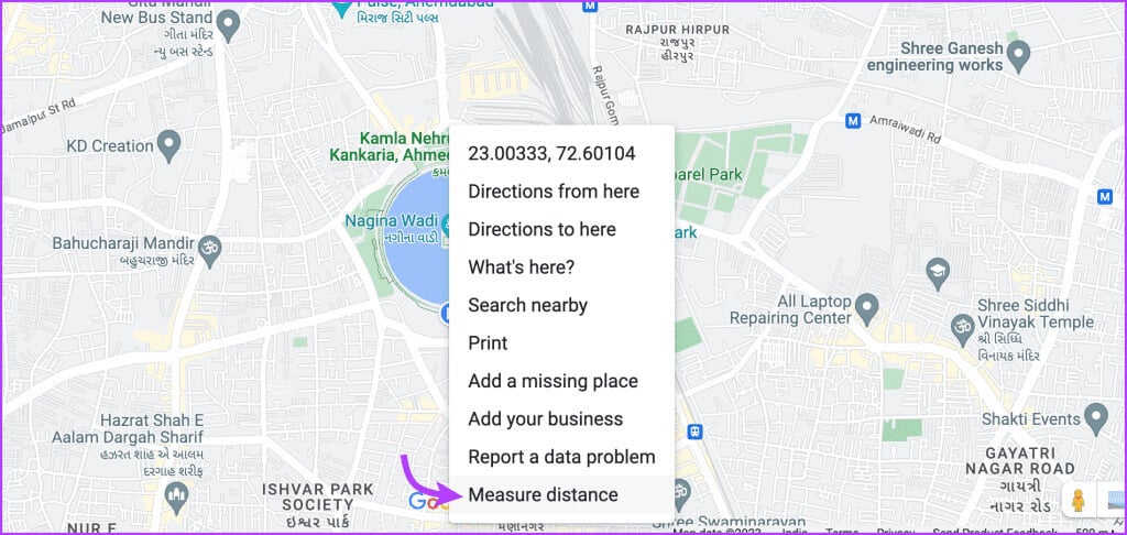 Use-Google-Web-to-Measure-Distance-Between-Two-Points-2-1024x486-1 كيفية العثور على نقطة المنتصف على Google Maps