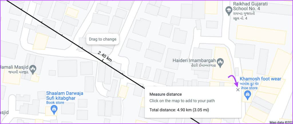 Use-Google-Web-to-Measure-Distance-Between-Two-Points-4-1024x434-1 كيفية العثور على نقطة المنتصف على Google Maps