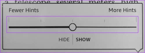 Use-Slider-to-Adjust-e1701554759832 كيفية تعطيل Word Wise على قارئ Kindle