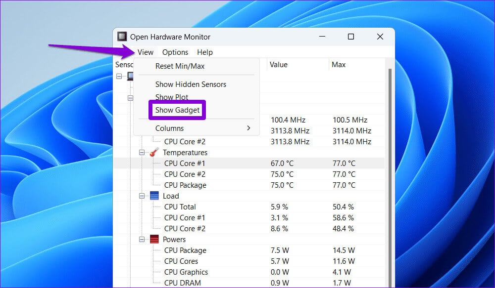 كيفية عرض درجة حرارة وحدة المعالجة المركزية على Windows - %categories