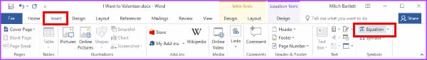 Word-2016-Equation-Editor كيفية تمكين محرر المعادلات في Microsoft Word