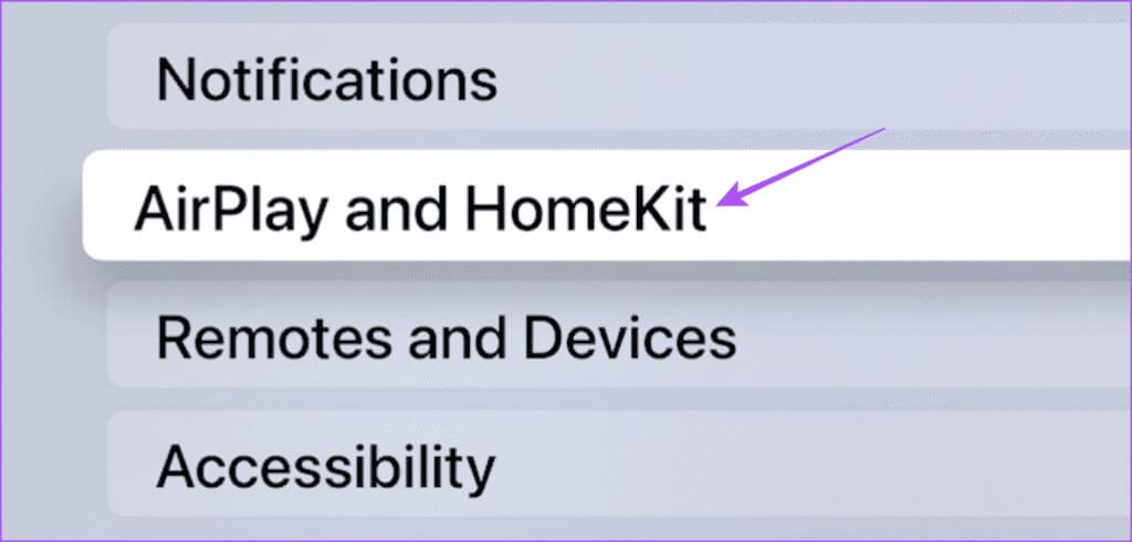airplay-and-homekit-settings-apple-tv-1024x491-1 أفضل 5 إصلاحات لتوقف Apple TV على شاشة AirPlay