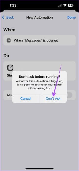 dont-ask-before-running-timer-shortcuts-app-iphone-474x1024-1-e1700694454214 أفضل 5 طرق لقفل التطبيقات على iPhone