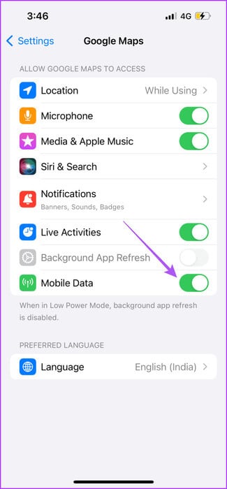 enable-mobile-data-for-apple-music-iphone-1-475x1024-1 أفضل 8 إصلاحات لعدم عمل Apple Music في Google Maps على iPhone