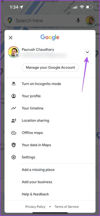 expand-profile-google-maps-iphone-475x1024-1 أفضل 8 إصلاحات لعدم عمل Apple Music في Google Maps على iPhone
