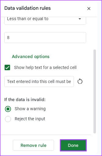how-to-use-data-validation-in-google-sheets-18 كيفية استخدام التحقق من صحة البيانات في Google Sheets