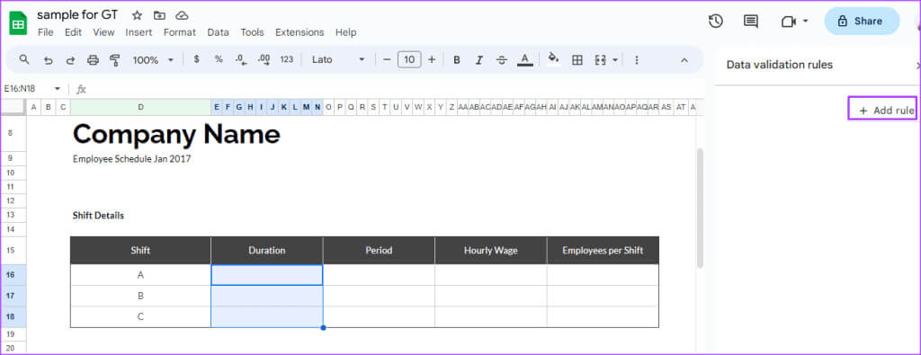 كيفية استخدام التحقق من صحة البيانات في Google Sheets - %categories