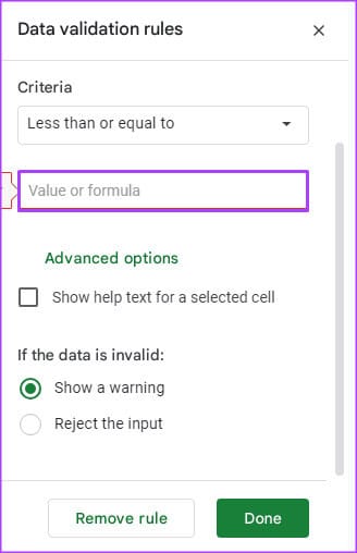 how-to-use-data-validation-in-google-sheets-8 كيفية استخدام التحقق من صحة البيانات في Google Sheets