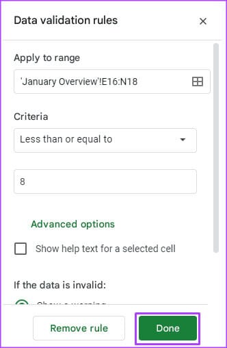 how-to-use-data-validation-in-google-sheets-9 كيفية استخدام التحقق من صحة البيانات في Google Sheets