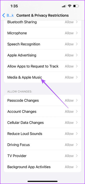 media-and-apple-music-screen-time-iphone-475x1024-1 أفضل 8 إصلاحات لعدم عمل Apple Music في Google Maps على iPhone