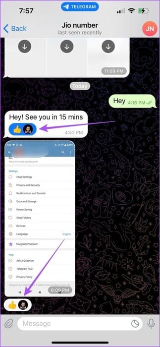message-reaction-icon-telegram-app-mobile-473x1024-1 كيفية استخدام تفاعلات الرسائل في Telegram على الهاتف المحمول وسطح المكتب