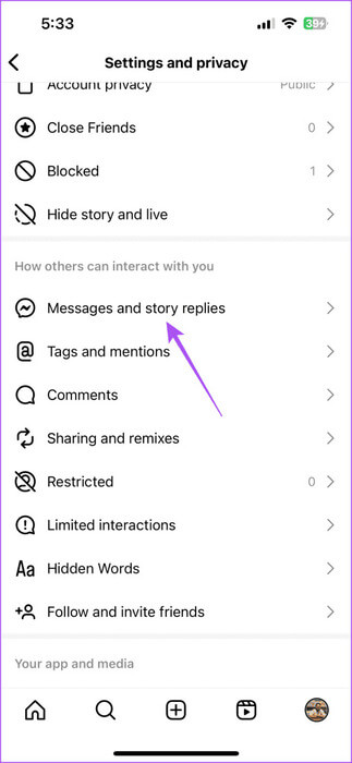 messages-and-story-replies-settings-instagram-473x1024-1 كيفية تمكين تشفير End-To-End لمحادثات Instagram