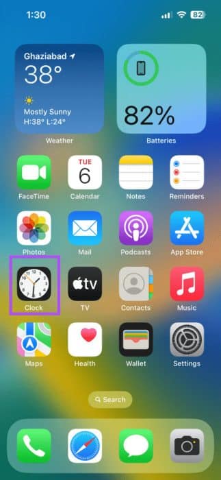 open-clock-app-iphone-1-473x1024-1-e1700694497751 أفضل 5 طرق لقفل التطبيقات على iPhone