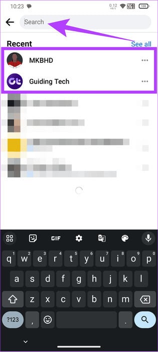 open-the-search-feature كيفية إزالة الإعجابات على Facebook على جهاز الكمبيوتر والهاتف المحمول