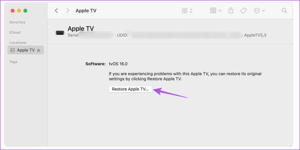 restore-apple-tv-on-mac-or-windows-pc-1024x513-1 أفضل 5 إصلاحات لتوقف Apple TV على شاشة AirPlay