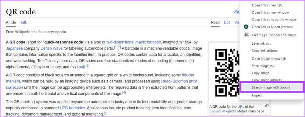 right-click-on-the-image-and-choose-Search-image-with-Google-1024x393-1 5 طرق لمسح رموز QR على جهاز كمبيوتر يعمل بنظام Windows
