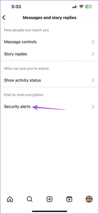 security-alerts-encrypted-chats-instagram-473x1024-1 كيفية تمكين تشفير End-To-End لمحادثات Instagram