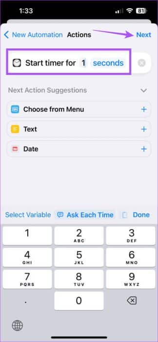 set-timer-for-1-second-automation-shortcuts-iphone-1-474x1024-1-e1700694588846 أفضل 5 طرق لقفل التطبيقات على iPhone