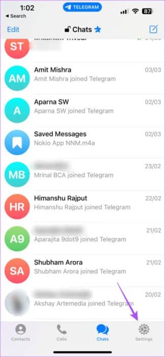 settings-telegram-iphone-3-474x1024-1-e1699256693693 كيفية استخدام تفاعلات الرسائل في Telegram على الهاتف المحمول وسطح المكتب