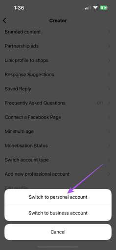 switch-to-personal-account-instagram-473x1024-1 لماذا لا يمكنني الاشتراك في منشئ المحتوى على Instagram