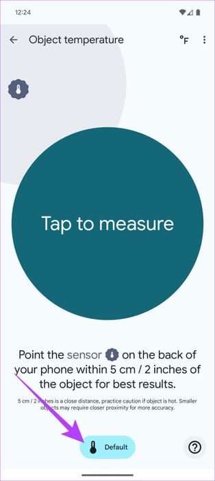 tap-on-the-Material-button-at-the-bottom-of-the-screen-460x1024-1 كيفية استخدام مستشعر درجة الحرارة على Pixel 8 Pro