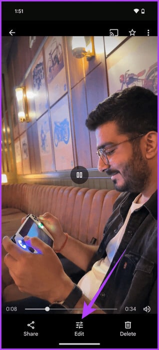1.-Tap-the-Edit-button-Use-Audio-Magic-Eraser-465x1024-1 كيفية استخدام Audio Magic Eraser على Pixel 8 و8 Pro