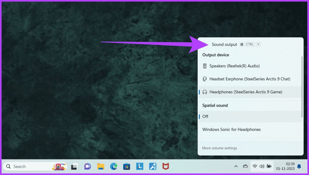 2.-Simply-press-the-Ctrl-Win-V-keys-on-your-keyboard-1024x581-1 كيفية تغيير مخرج الصوت على Windows باستخدام مفتاح التشغيل السريع