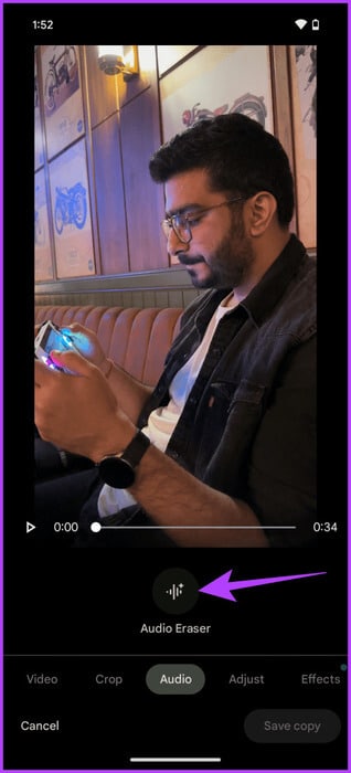 3.-Tap-the-Audio-Eraser-button-Use-Audio-Magic-Eraser-465x1024-1 كيفية استخدام Audio Magic Eraser على Pixel 8 و8 Pro