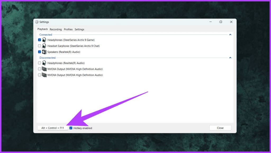 3.-you-can-assign-a-custom-hotkey-1024x581-1 كيفية تغيير مخرج الصوت على Windows باستخدام مفتاح التشغيل السريع