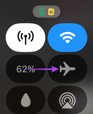 Airplane-Mode-on-Apple-Watch 10 طرق لإصلاح خطأ فشل الاتصال على Apple Watch