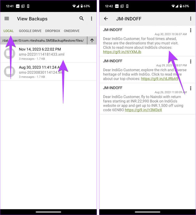 Android-Backup-location-934x1024-1 3 طرق لتصدير الرسائل النصية من Android إلى PDF