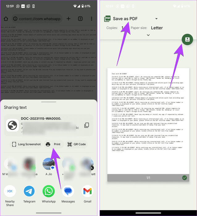 Android-Chrome-Print-pdf-messages-934x1024-1 3 طرق لتصدير الرسائل النصية من Android إلى PDF