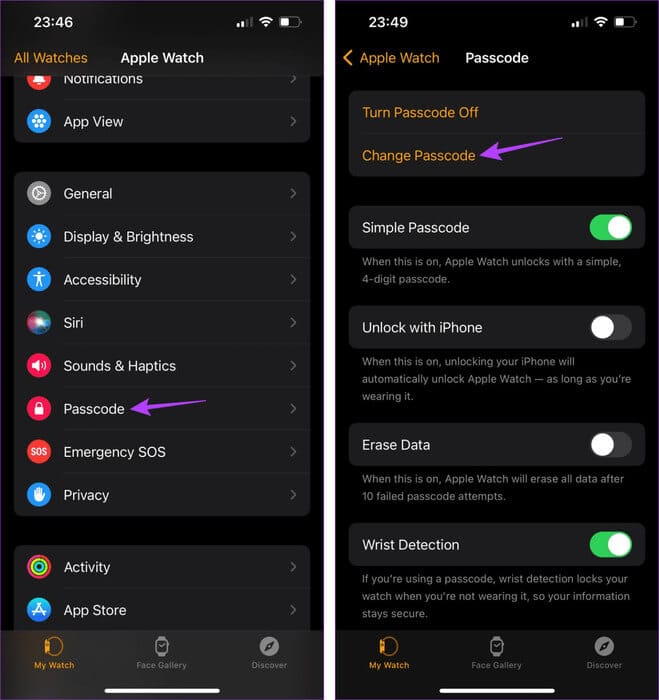 Change-Apple-Watch-Passcode-from-iPhone-1445x1536-1 كيفية تعيين أو تغيير رمز مرور Apple Watch