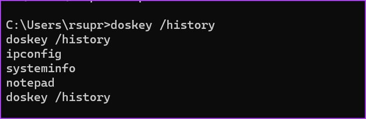 Check-History-using-Command كيفية عرض سجل موجه الأوامر (CMD) على Windows