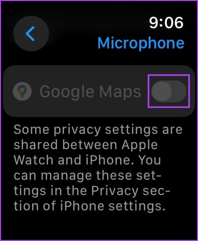 Check-if-toggle-is-turned-off 12 طريقة لإصلاح عدم عمل الميكروفون على Apple Watch