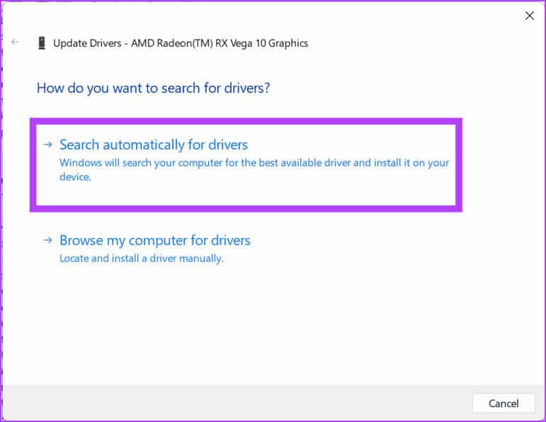 Click-Search-automatically-for-drivers-in-the-pop-up 11 إصلاحًا لعدم عمل برنامج AMD Adrenalin أو فتحه