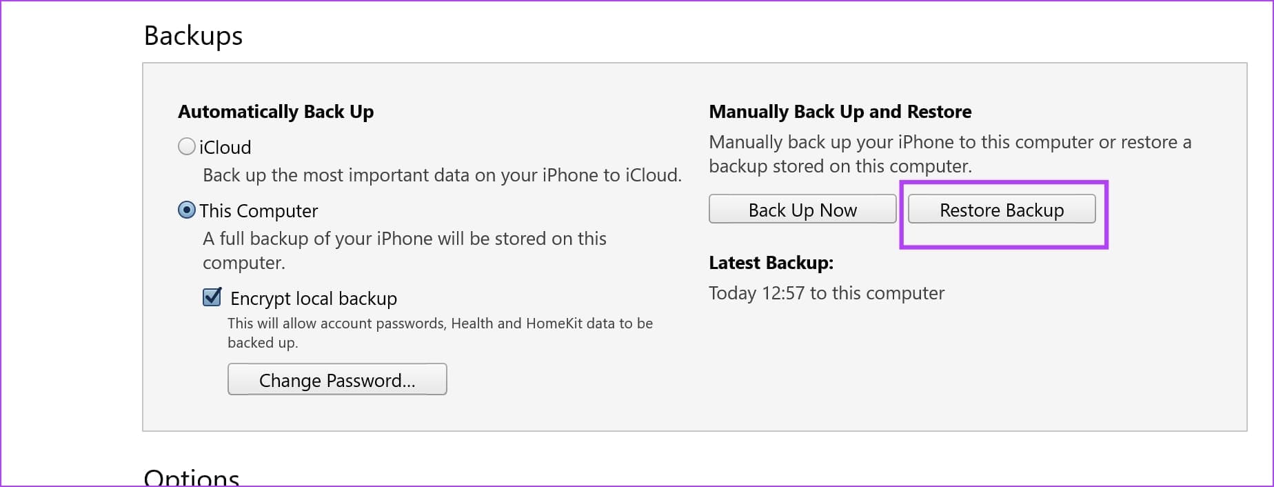 Click-on-Restore-Backup هل يمكنك استرجاع سجل المكالمات المحذوفة على iPhone؟
