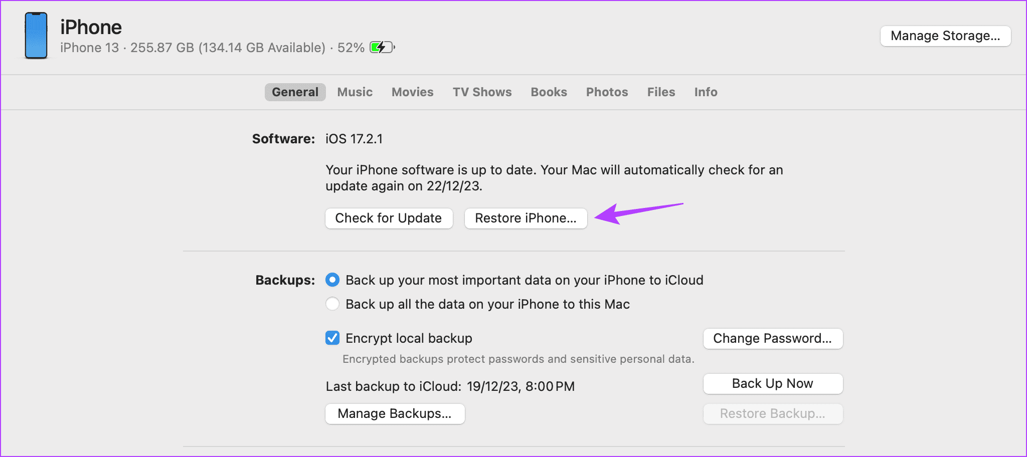Click-on-restore-iPhone هل يمكنك استرجاع سجل المكالمات المحذوفة على iPhone؟