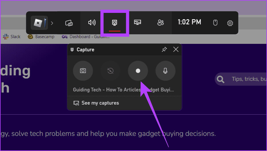 Click-the-Capture-button-and-press-the-Start-recording-button 5 طرق سهلة لحفظ تسجيل Windows بالصوت