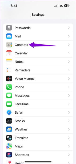 Contacts-App-on-iPhone-473x1024-1 أفضل 5 إصلاحات لعدم حفظ جهات الاتصال على iPhone