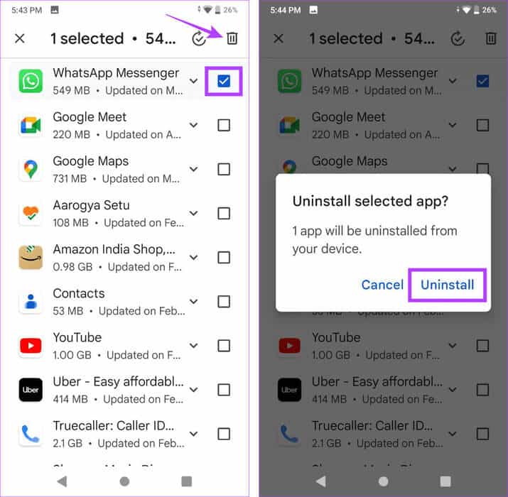 Delete-a-single-app 4 طرق لحذف التطبيقات على Android