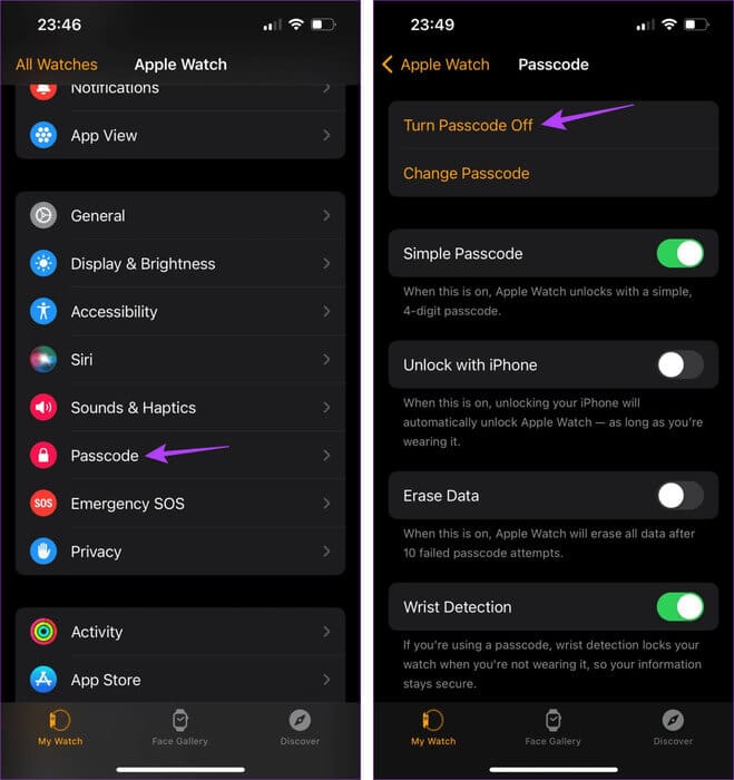 Disable-Apple-Watch-Passcode-1445x1536-1 كيفية تعيين أو تغيير رمز مرور Apple Watch