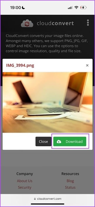 Download-Image كيفية تحويل صور WEBP إلى JPG/PNG على iPhone