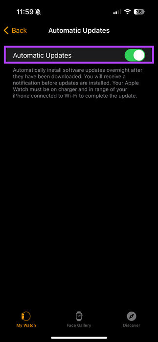 Enable-Automatic-Update-1 10 طرق لإصلاح خطأ فشل الاتصال على Apple Watch