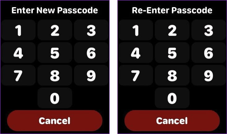 Enter-and-re-enter-passcode كيفية تعيين أو تغيير رمز مرور Apple Watch